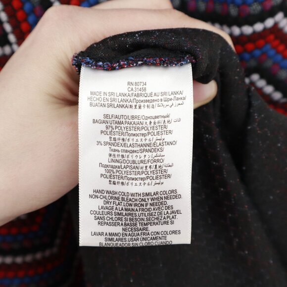 BCBGeneration Textured Dress Womens 6 Multi Mod Retro Hippie Vintage Style 70's - Picture 7 of 16